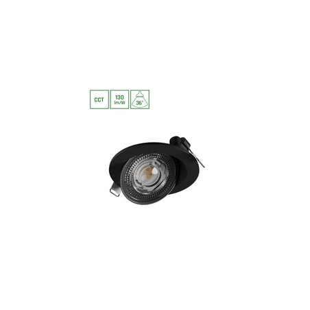 LED ceiling light Mobilo 6.5 W IP20, CCT (adjustable colour temperature), round, black