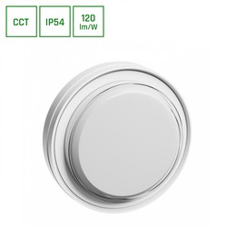 Plafón LED Pastilo 10 W IP54, CCT (temperatura de color ajustable), redondo, blanco