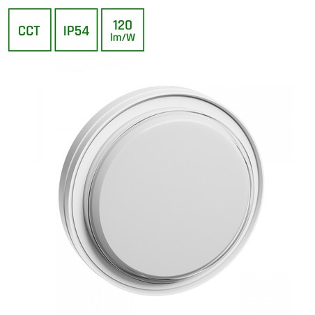 LED-Deckenleuchte Pastilo 15 W IP54, CCT (Farbtemperatur einstellbar), rund, weiß
