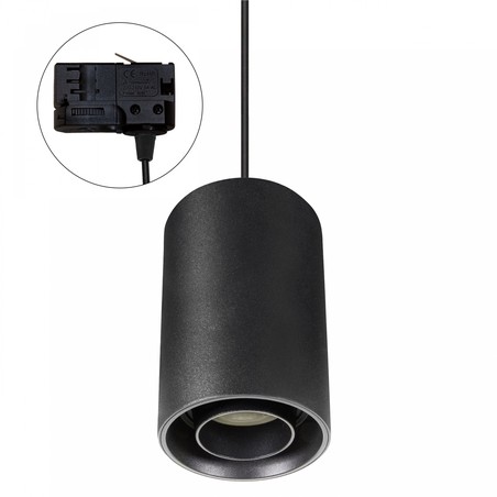 Railspot Chloe GU10 IP20, 3-fase, rond, richtbaar, zwart – SLIP004007_TRACK