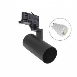 LED track spotlight Madara Circuits GU10 IP20, three-phase, black