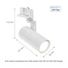 Foco LED para calha Madara Circuits GU10 IP20, trifásico, branco – foto 2