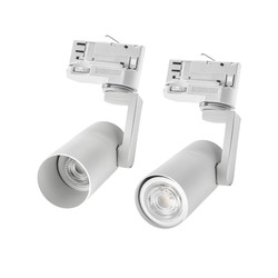 Σποτ LED ράγας Madara Circuits GU10 IP20, τριφασικό, λευκό – φωτογραφία 3