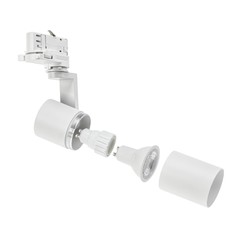 Σποτ LED ράγας Madara Circuits GU10 IP20, τριφασικό, λευκό – φωτογραφία 4