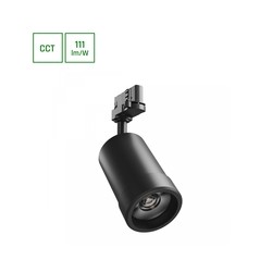 Reflektor LED na szynoprzewód Pava 20 W 45° IP20, CCT (regulowana temperatura barwowa), czarny – zdjęcie 3