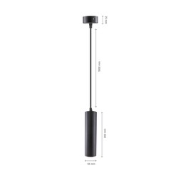 Lámpara colgante Madara GU10 IP20, suspendido, negro – SLIP003023