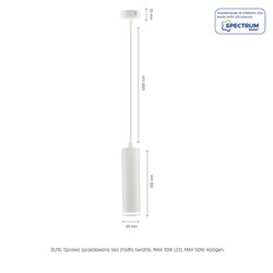 Lampada a sospensione Madara GU10 IP20, sospeso, bianco – foto 10