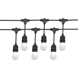 Prikkabel 10 m, 10 E27-fittingen, IP44, zwart – zonder lampen – foto 2