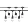 Guirlande guinguette 10 m, 10 douilles E27, IP44, noire – ampoules non fournies – photo 2