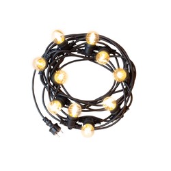 Guirlande guinguette 5 m, 10 douilles E27, IP44, noire – ampoules non fournies – photo 5
