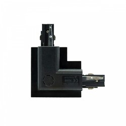 Connector SPS, left-hand, L-shaped, recessed, black – photo 3