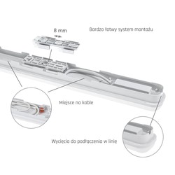 Στεγανό φωτιστικό LED Limea 25 W 6000 K IP65 600 mm, λευκό