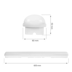 Waterdichte LED-armatuur Limea 25 W 4000 K IP65 600 mm, wit