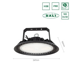 Campana LED high bay Plateo 3 200 W 4000 K IP65, DALI, nero – foto 7