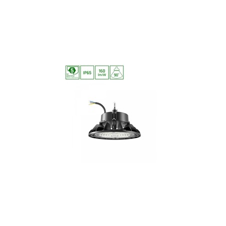 Campânula LED high bay Plateo 4 55 W 4000 K IP65, preto