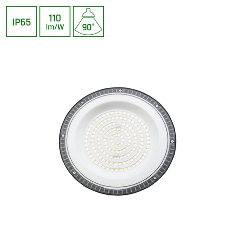 LED-Hallenstrahler Plateo Sun 3 100 W 4000 K IP65, schwarz