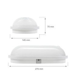 LED luminaire Technic 20 W 4000 K IP54, with sensor, oval – photo 3
