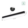 Linear LED luminaire Allday 36 W 4000 K IP20, black – photo 6