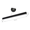 Linear LED luminaire Allday 36 W 4000 K IP20, with sensor, black – photo 7