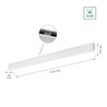 Lineaire LED-armatuur Allday 36 W 4000 K IP20, met bewegingsmelder, wit