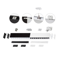 Linear LED luminaire Allday Inspire 35 W 4000 K IP20, white – photo 3