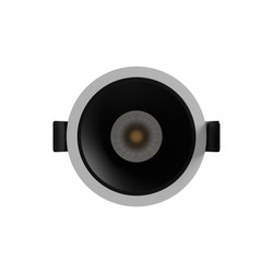 LED downlight Orbito 10 W 3000 K IP44, round, anti-glare, opal, white