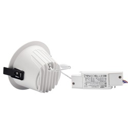 Downlight LED Orbito 6-20 W 4000 K IP44, redondo, antiencandeamento, opala, branco – foto 8