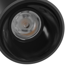 LED-Deckenleuchte Orbito 10 W 4000 K IP44, Aufbau, rund, blendfrei, schwarz