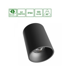 LED ceiling light Orbito 14-27 W 4000 K IP44, surface-mounted, round, anti-glare, black