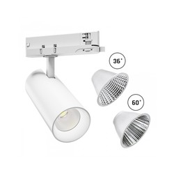 Proyector LED para carril Andromeda 15-27 W 4000 K 60° IP20, blanco – foto 3