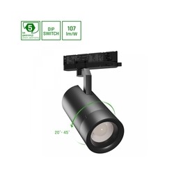 LED track spotlight Pava 2 19-42 W 3000 K 45° IP20, black – photo 4