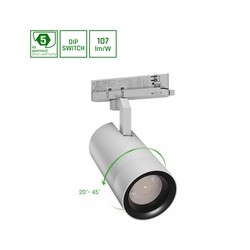 LED-railspot Pava 2 19-42 W 3000 K 45° IP20, wit – foto 2