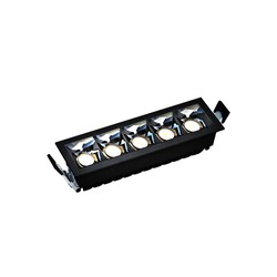 Χωνευτό σποτ LED Grid 13 W 45°, μαύρο – φωτογραφία 3