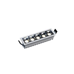 Χωνευτό σποτ LED Grid 13 W 45°, λευκό