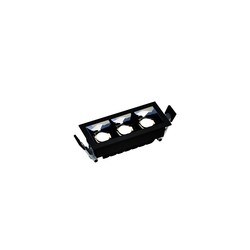 Χωνευτό σποτ LED Grid 8 W 45°, μαύρο – φωτογραφία 2