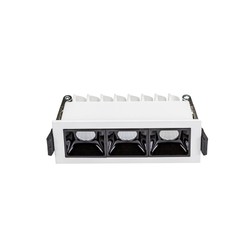 Faretto LED da incasso Grid Degwhite 8 W, dimmerabile