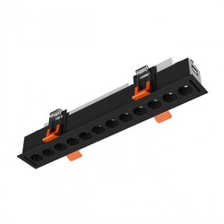 Oprawa LED podtynkowa Grid 12 W 40° IP20, CCT (regulowana temperatura barwowa), czarny