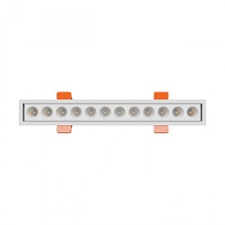 Oprawa LED podtynkowa Grid 12 W 40° IP20, CCT (regulowana temperatura barwowa), biały
