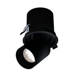 LED-downlight IN-OUT 20 W, inbouw, richtbaar, zwart