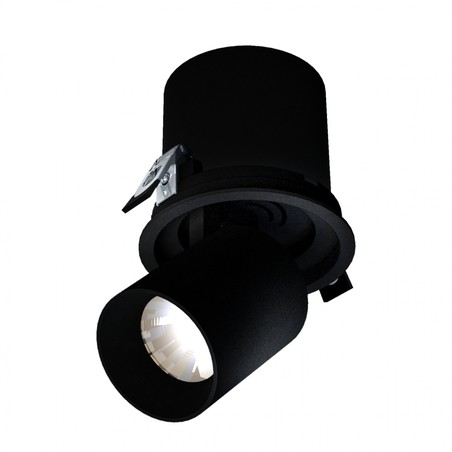 Downlight LED IN-OUT 20 W, de encastrar, orientável, preto