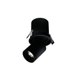 LED-downlight IN-OUT 12 W, infälld, vridbar, svart