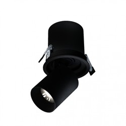 Downlight LED IN-OUT 12 W, χωνευτό, ρυθμιζόμενο, μαύρο – φωτογραφία 2