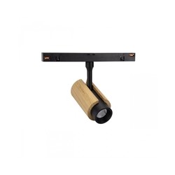 Luminária magnética WLD Shift 6 W IP20, CCT (temperatura de cor ajustável), com interruptor, preto – WLD+40004_CCT_WOOD