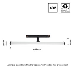 Luminária magnética WLD Shift 12 W 3000 K IP20, preto – foto 5