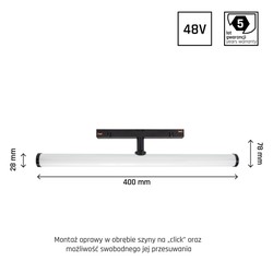 Apparecchio magnetico WLD Shift 12 W 3000 K IP20, nero – foto 9