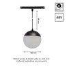 Luminária magnética globo WLD Shift 5 W 3000 K IP20, suspenso, preto