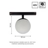 Magnetic globe light WLD Shift 5 W 3000 K IP20, black – photo 6