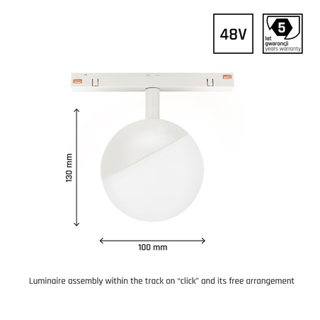 Μαγνητικό φωτιστικό σφαίρα WLD Shift 5 W 3000 K IP20, λευκό