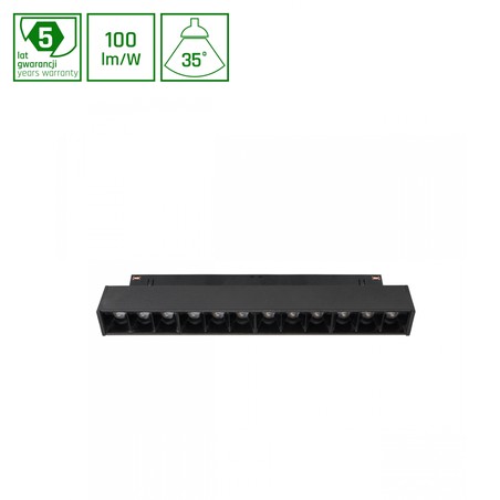 Luminaria magnética WLD Shift Grid 12 W 3000 K IP20, negro