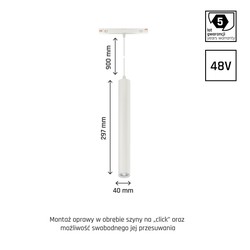 Luminária magnética WLD Shift Hangit 12 W 3000 K IP20, suspenso, branco – foto 3